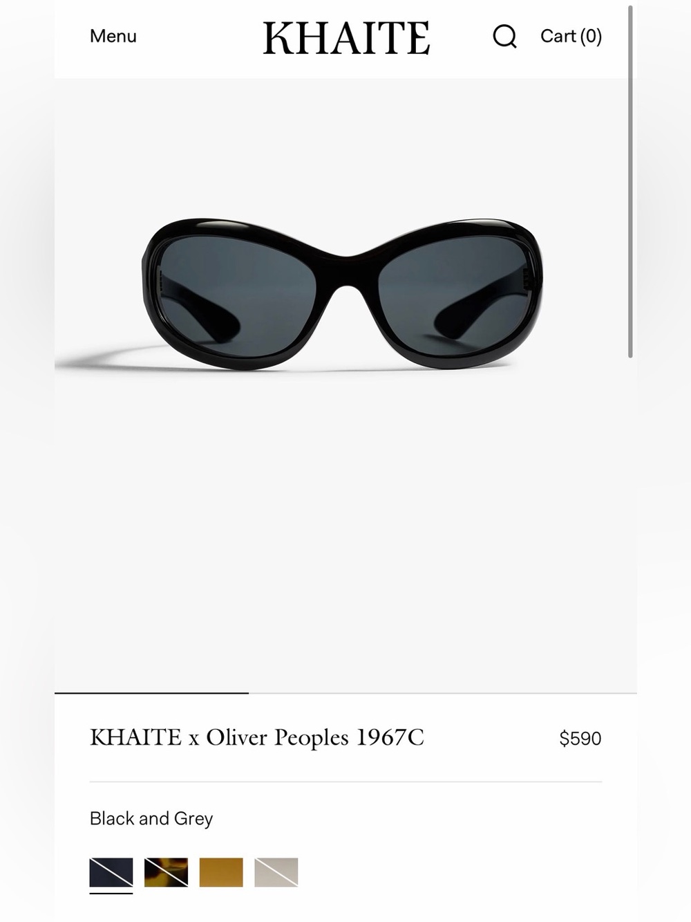 KHAITE x Oliver Peoples 1967C Black